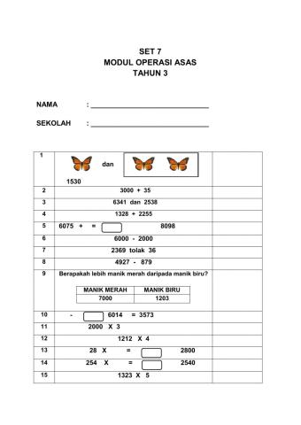 CIF tahun 3 set 7