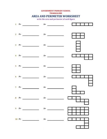 Area and perimeter