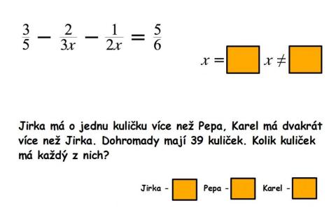 Oapak - rovnice sl úloha