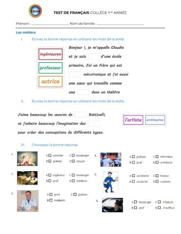 Test 1 - 1ero Secundaria