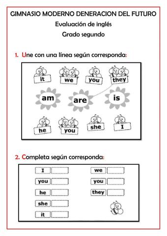 Evaluación ingles