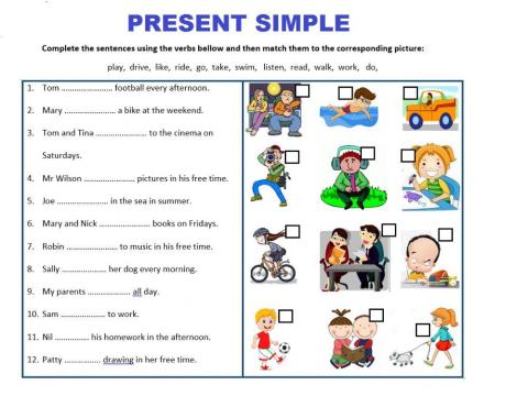 Present simple 3rd person -s