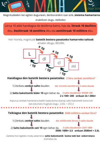 Magnitudeekin ariketak:litroak