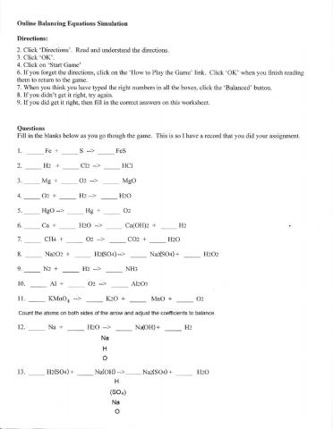 Balancing Equations-1