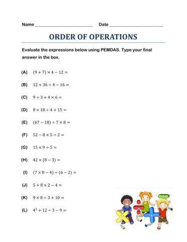 Order of Operations