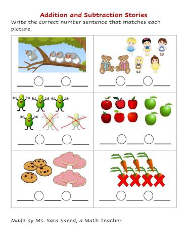 Addition and Subtraction Sentences