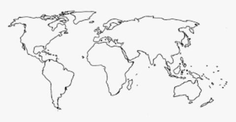 World map-continents