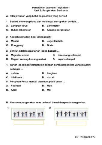 PENDIDIKAN JASMANI TINGKATAN 1 PERGERAKAN BERIRAMA