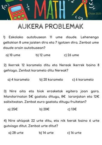 Aukera problemak