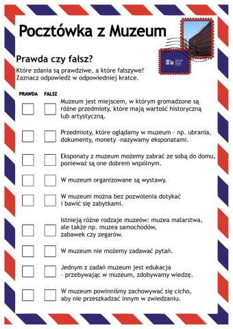 Prawda czy fałsz?