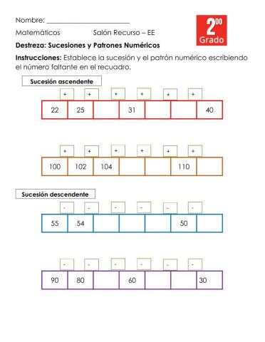 Sucesion y patrones