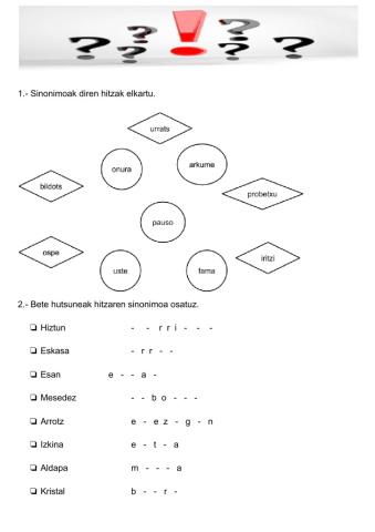 Sinonimoak 4