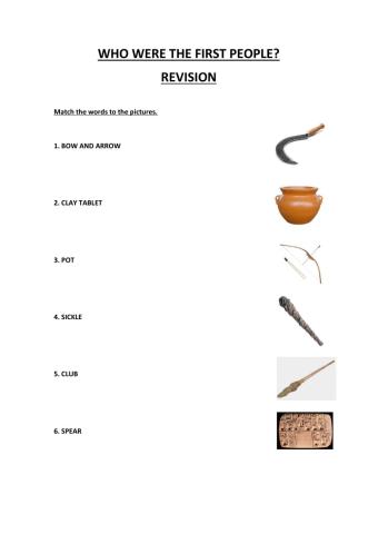 Who were the first people? (Revision)