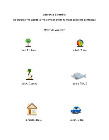 Sentence Scramble