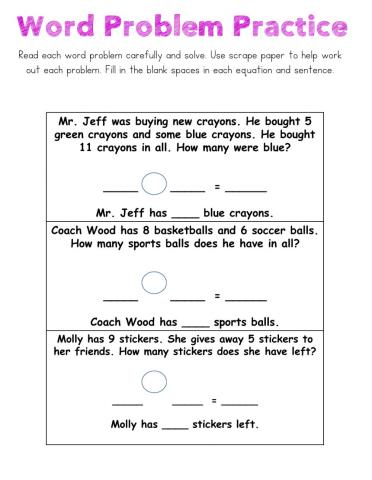 Word Problem Practice 2