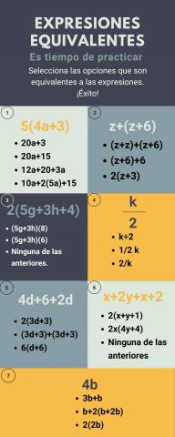 Expresiones equivalentes