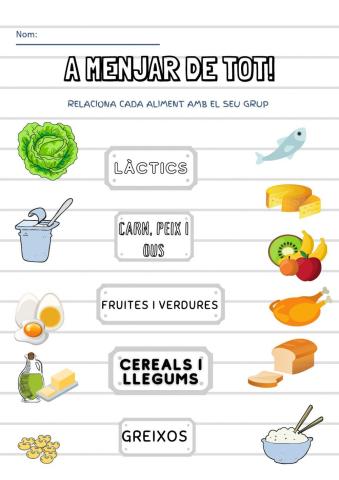 Els grups d'aliments