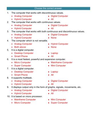 Computer Objective Questions