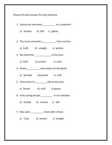 Beginning Consonant Blends