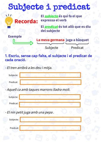 Subjecte i predicat
