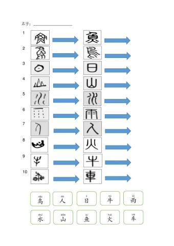 汉字演变练习