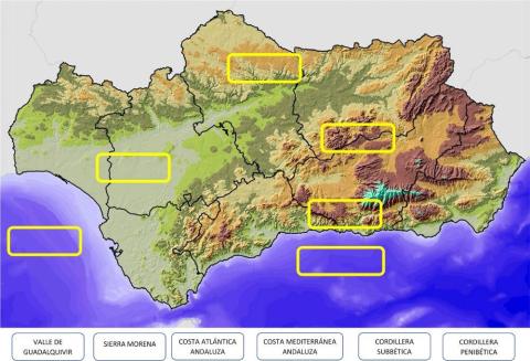 El relieve de Andalucía