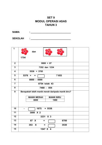 CIF-Operasi asas  set 9