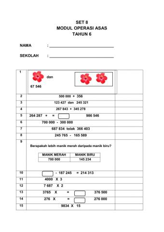 CIF-T6 Operasi asas  set 8