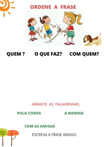 Estruturação de frases