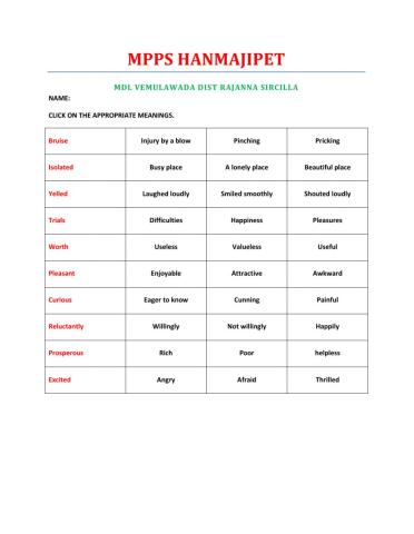 English worksheet