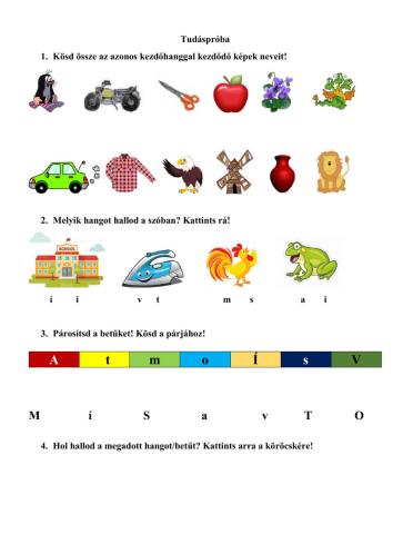Tudáspróba anyanyelv a - v