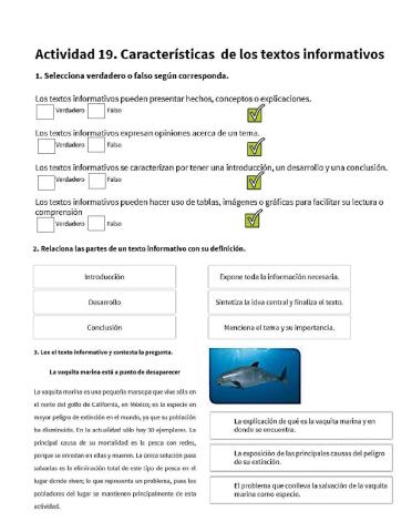 Características de los textos informativos