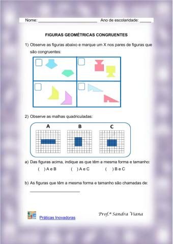 Figuras geométricas congruentes