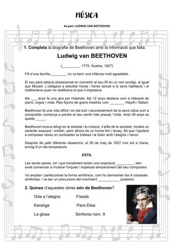 MÚSICA 4a PART LUIDWIG VAN BEETHOVEN