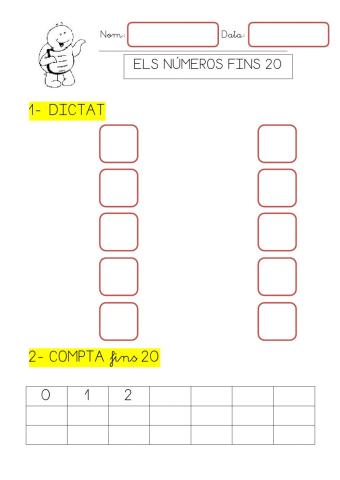 Els números fins 20 1a part