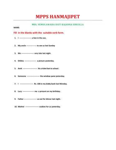 English worksheet