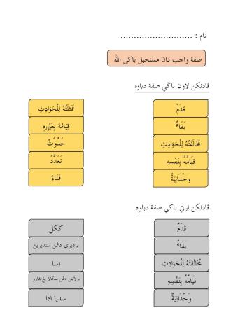 Sifat wajib sifat mustahil bagi allah