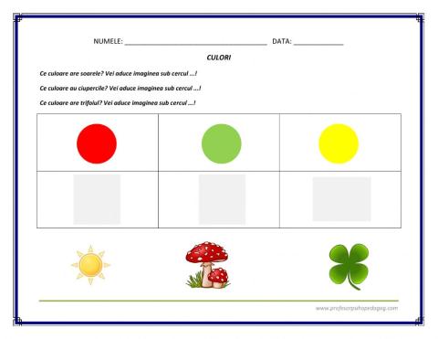 Culori (galben, roșu, verde)