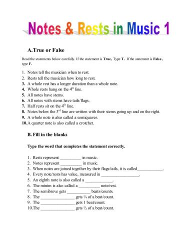 Notes in Music