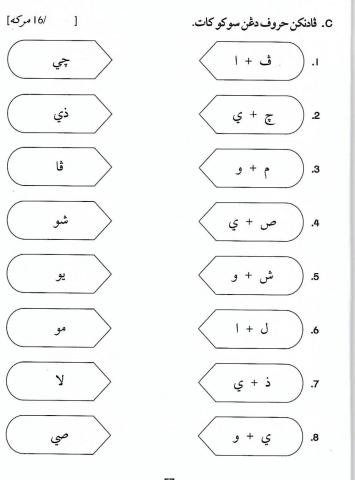 Jawi Sukukata Terbuka -Pra Akasia