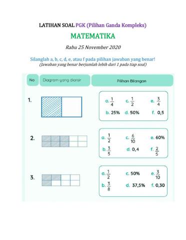 Latihan Soal Mtk 25 nov 2020