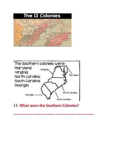 13 colonies