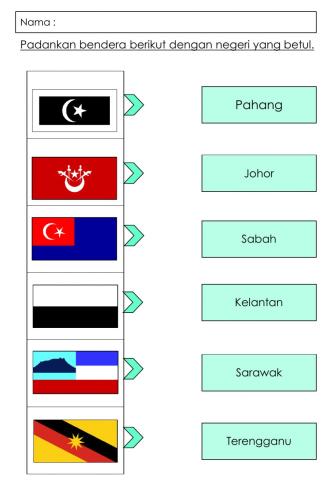 PSSAS Tahun 5 - Bendera Negeri di Malaysia