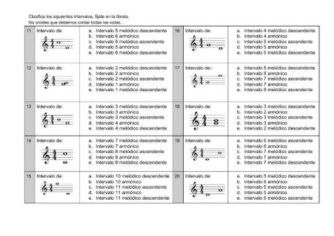 Intervalos armónicos y melódicos 1