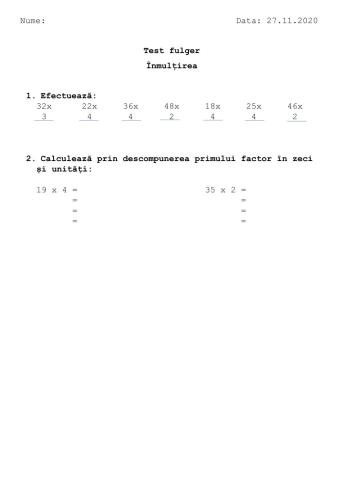 Inmultirea ab x c