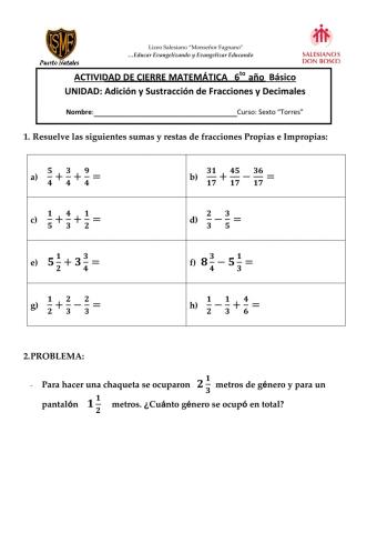 Actividad de cierre de unidad