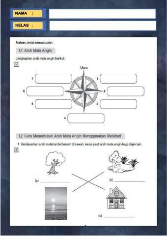 Latihan geografi - arah