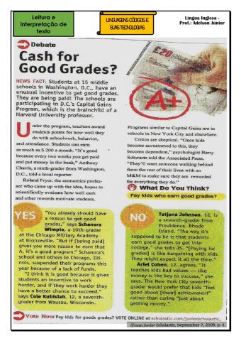 Cash for good Grades