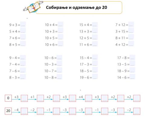 Собирање и одземање до 20