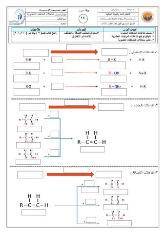 تفاعلات المشتقات العضوية